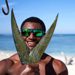 BARB Fishing Sunglasses - Rubber Demi Green Mirror