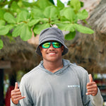 BARB Fishing Sunglasses - Rubber Demi Green Mirror