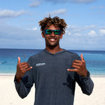 COBIA Fishing Sunglasses - Matt Black Green Mirror