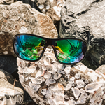 Yellowfin Polarised Black Square Fishing Sunglasses with Smoke Lens