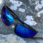 COBBLER Fishing Sunglasses - Matt Black Blue