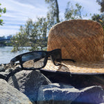 Yellowfin Polarised Black Square Fishing Sunglasses with Smoke Lens