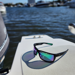 COBIA Fishing Sunglasses - Matt Black Green Mirror
