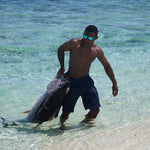 Yellowfin Polarised Square Fishing Sunglasses with Blue Mirror Lens