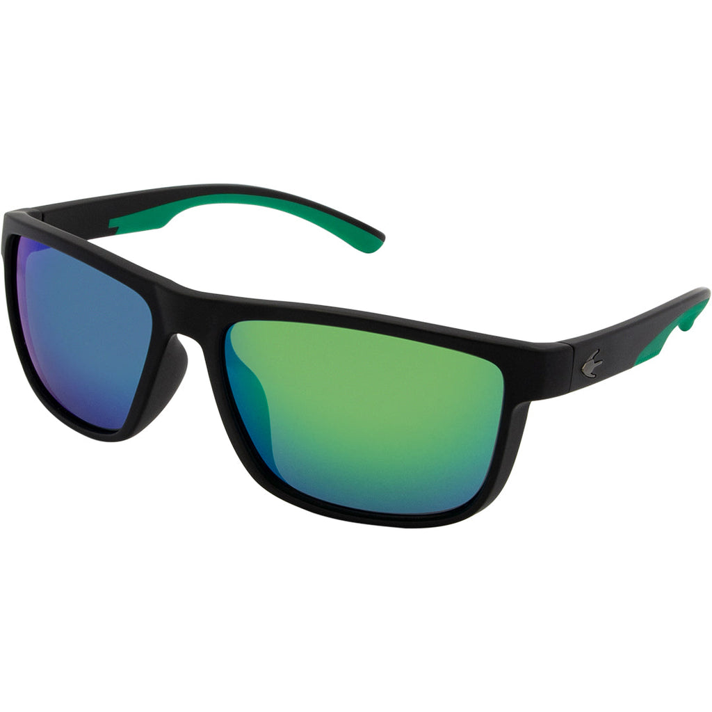 YELLOWFIN Rubber Black Green Mirror Stingray Fishing Sunglasses stingrayeyewear