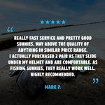 BARB Fishing Sunglasses - Rubber Black Blue Mirror