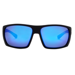BARB Fishing Sunglasses - Rubber Black Blue Mirror
